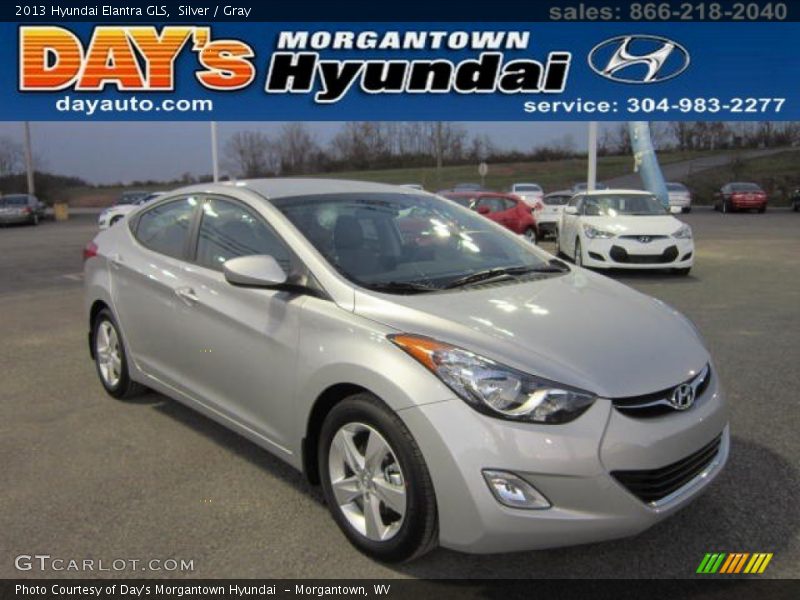 Silver / Gray 2013 Hyundai Elantra GLS