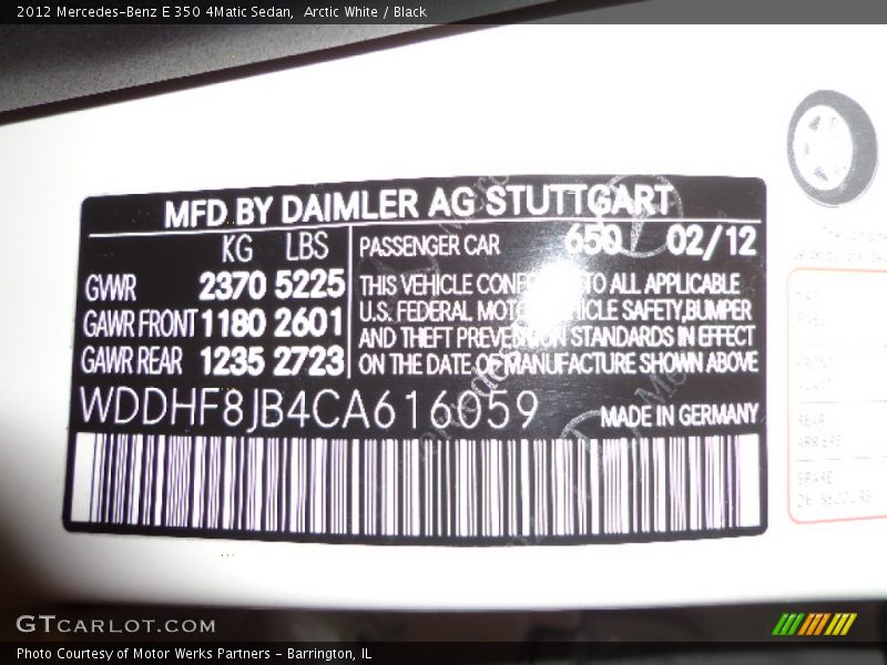 Arctic White / Black 2012 Mercedes-Benz E 350 4Matic Sedan