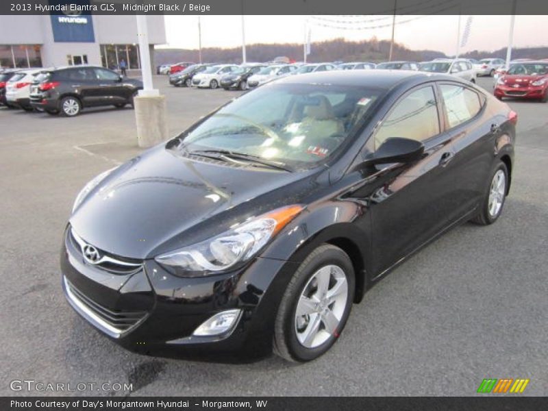 Midnight Black / Beige 2013 Hyundai Elantra GLS
