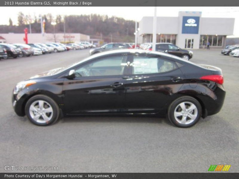 Midnight Black / Beige 2013 Hyundai Elantra GLS