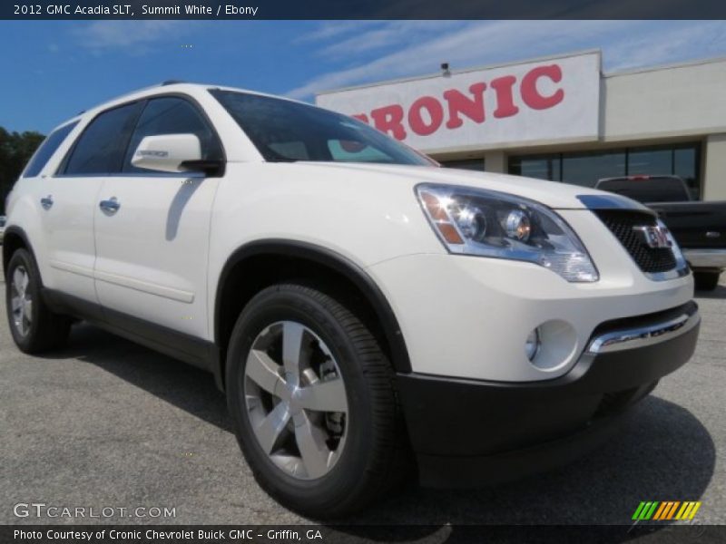 Summit White / Ebony 2012 GMC Acadia SLT