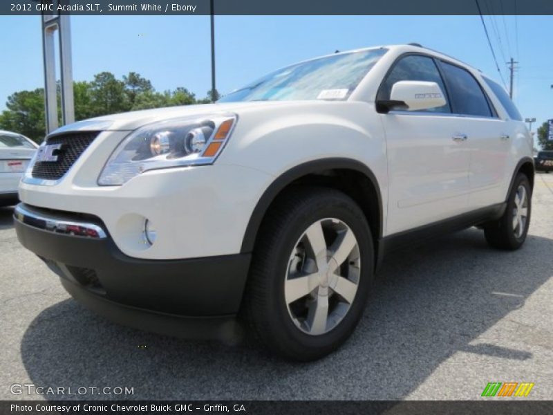 Summit White / Ebony 2012 GMC Acadia SLT