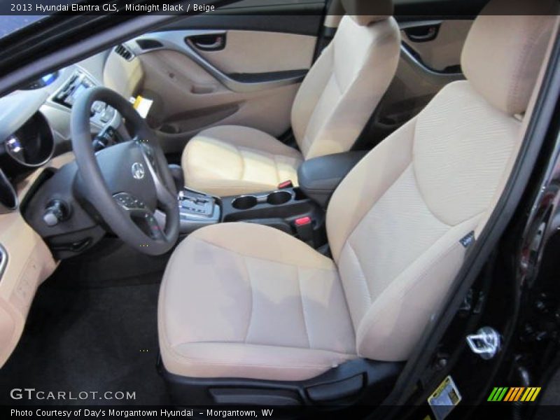 Midnight Black / Beige 2013 Hyundai Elantra GLS