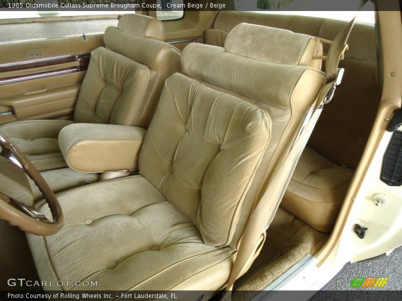 Front Seat of 1985 Cutlass Supreme Brougham Coupe
