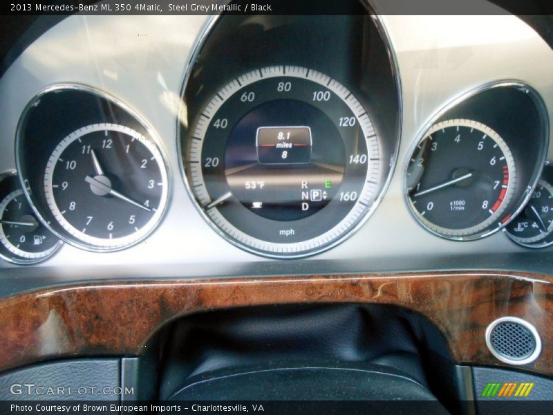 Steel Grey Metallic / Black 2013 Mercedes-Benz ML 350 4Matic