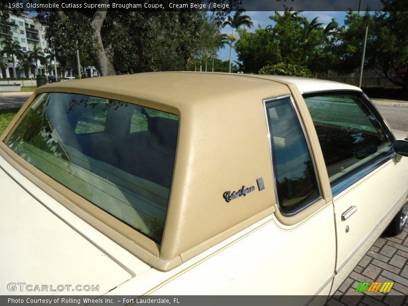 Cream Beige / Beige 1985 Oldsmobile Cutlass Supreme Brougham Coupe