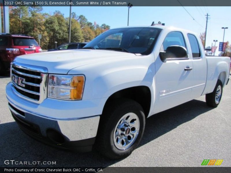 Summit White / Dark Titanium 2012 GMC Sierra 1500 SL Extended Cab