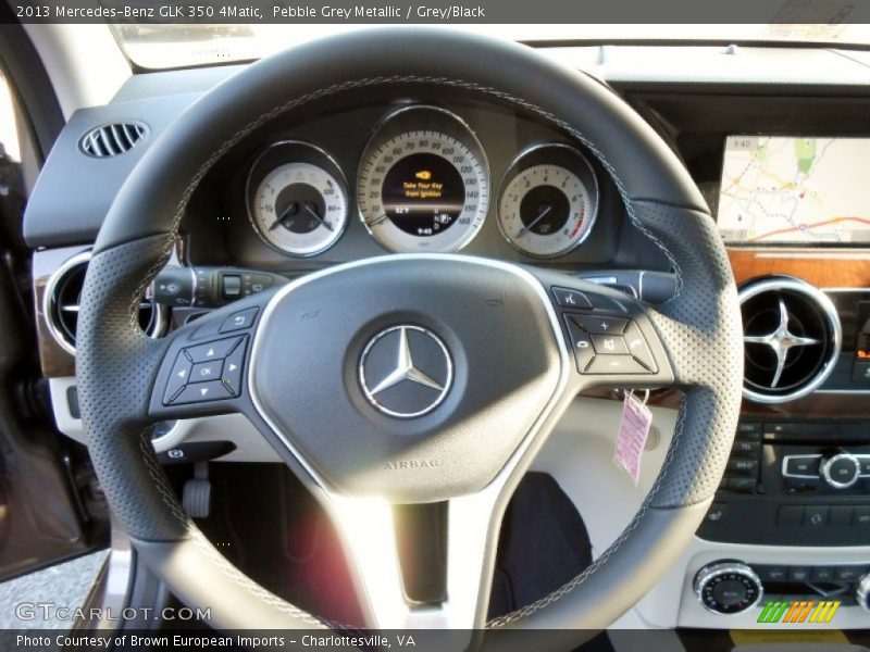 Pebble Grey Metallic / Grey/Black 2013 Mercedes-Benz GLK 350 4Matic