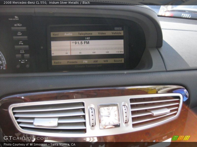 Iridium Silver Metallic / Black 2008 Mercedes-Benz CL 550