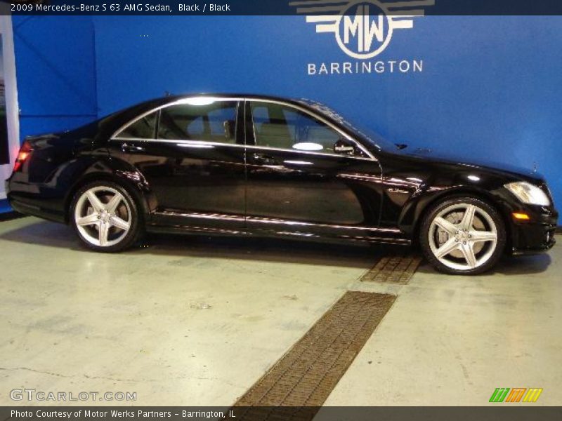 Black / Black 2009 Mercedes-Benz S 63 AMG Sedan