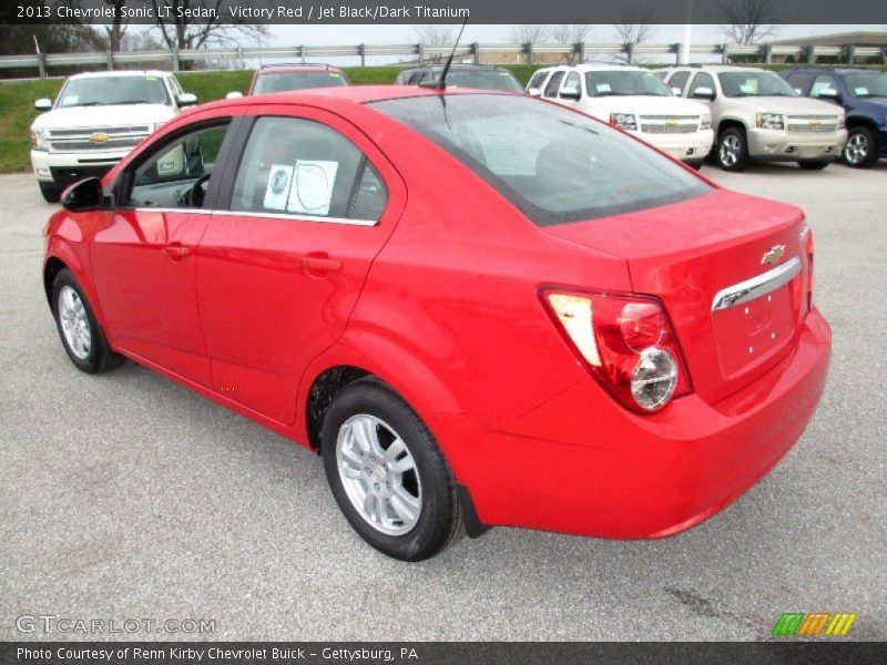 Victory Red / Jet Black/Dark Titanium 2013 Chevrolet Sonic LT Sedan