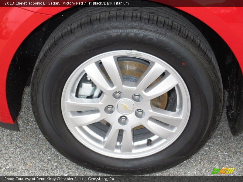 Victory Red / Jet Black/Dark Titanium 2013 Chevrolet Sonic LT Sedan