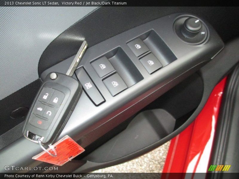 Victory Red / Jet Black/Dark Titanium 2013 Chevrolet Sonic LT Sedan
