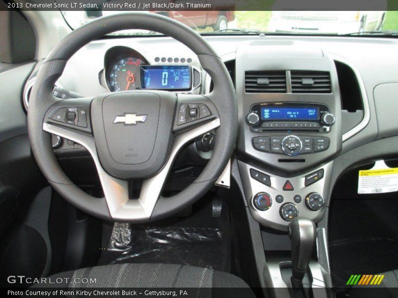 Victory Red / Jet Black/Dark Titanium 2013 Chevrolet Sonic LT Sedan
