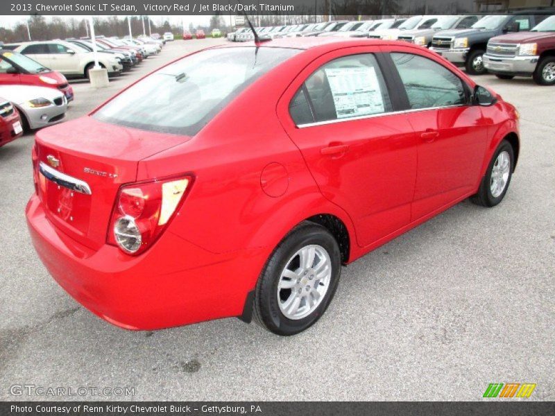 Victory Red / Jet Black/Dark Titanium 2013 Chevrolet Sonic LT Sedan