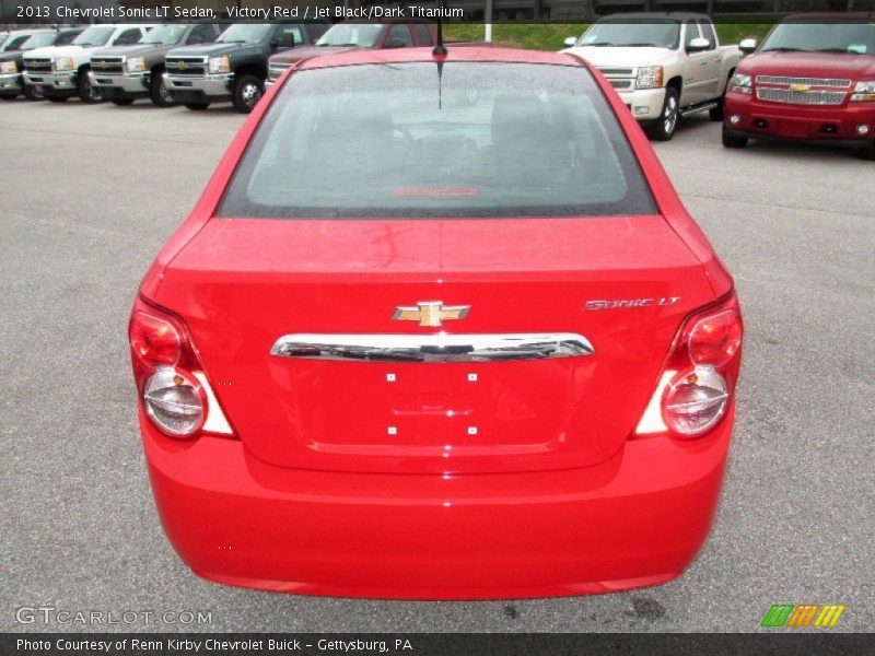 Victory Red / Jet Black/Dark Titanium 2013 Chevrolet Sonic LT Sedan