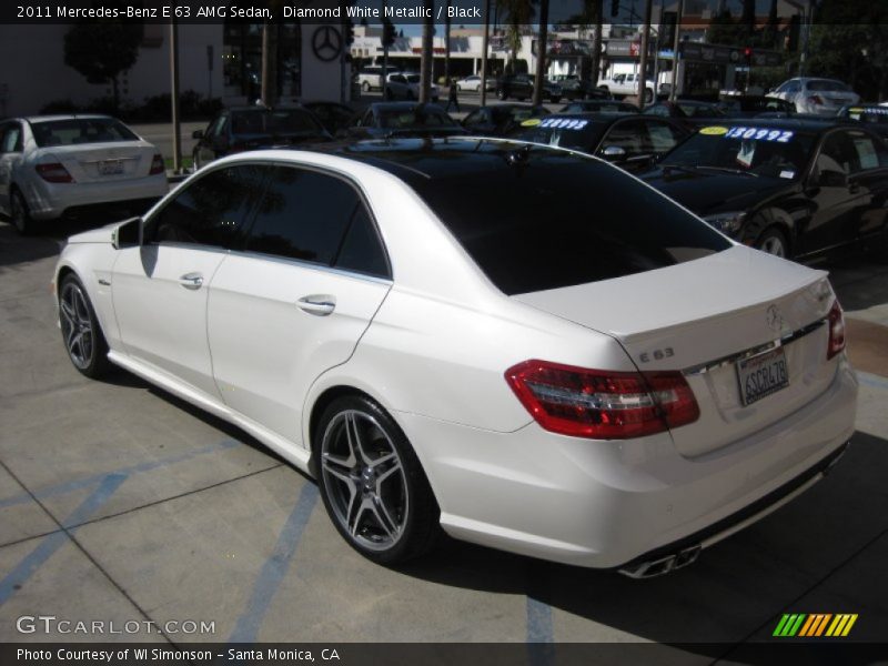 Diamond White Metallic / Black 2011 Mercedes-Benz E 63 AMG Sedan