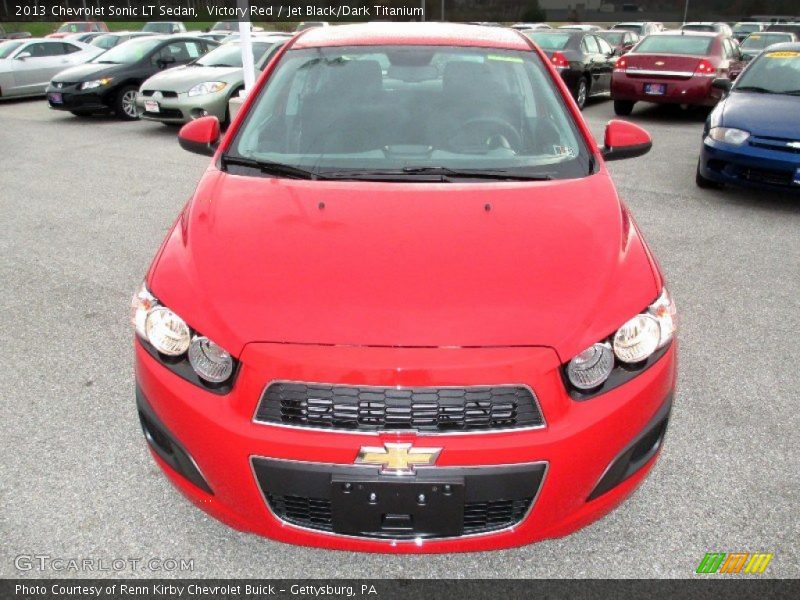 Victory Red / Jet Black/Dark Titanium 2013 Chevrolet Sonic LT Sedan