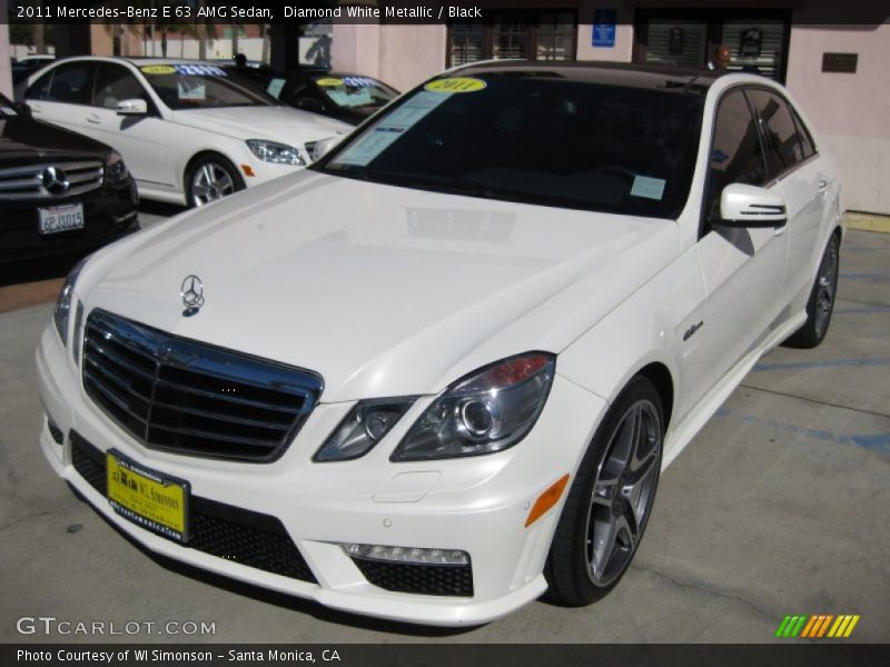 Diamond White Metallic / Black 2011 Mercedes-Benz E 63 AMG Sedan