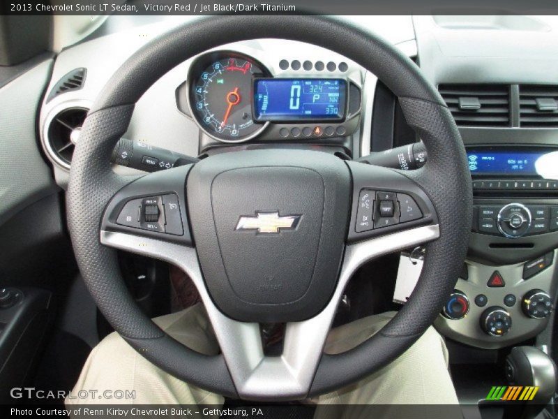 Victory Red / Jet Black/Dark Titanium 2013 Chevrolet Sonic LT Sedan