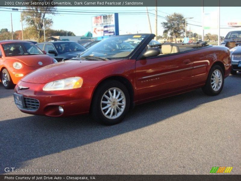 Dark Garnet Red Pearlcoat / Sandstone 2001 Chrysler Sebring LXi Convertible