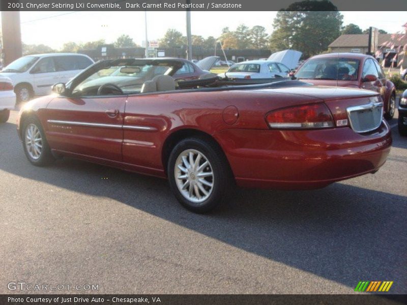 Dark Garnet Red Pearlcoat / Sandstone 2001 Chrysler Sebring LXi Convertible