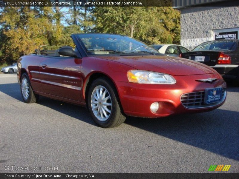 Dark Garnet Red Pearlcoat / Sandstone 2001 Chrysler Sebring LXi Convertible