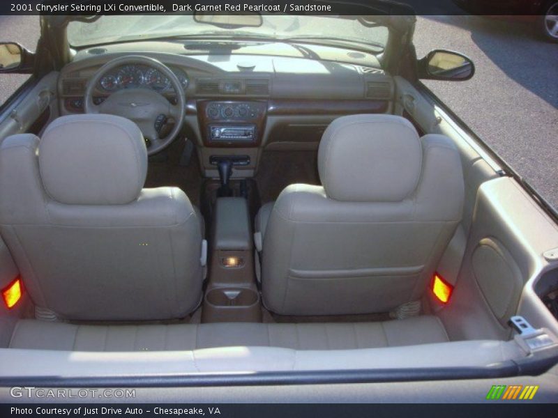 Dark Garnet Red Pearlcoat / Sandstone 2001 Chrysler Sebring LXi Convertible