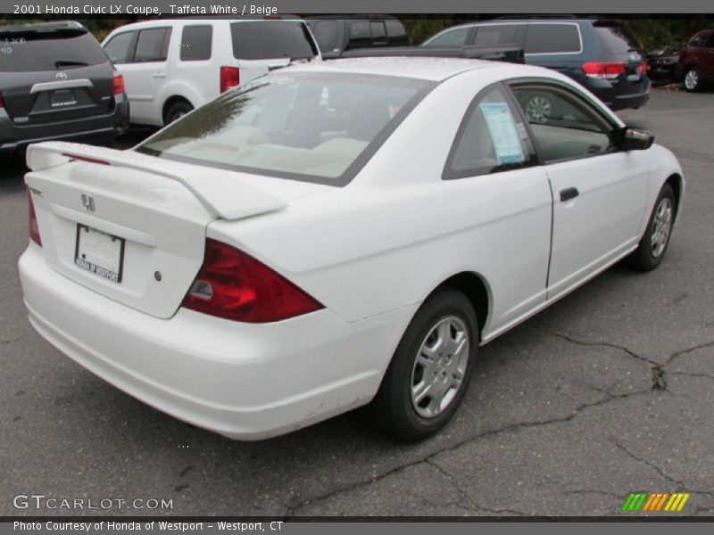 Taffeta White / Beige 2001 Honda Civic LX Coupe