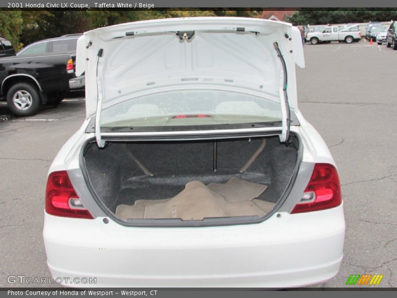 Taffeta White / Beige 2001 Honda Civic LX Coupe