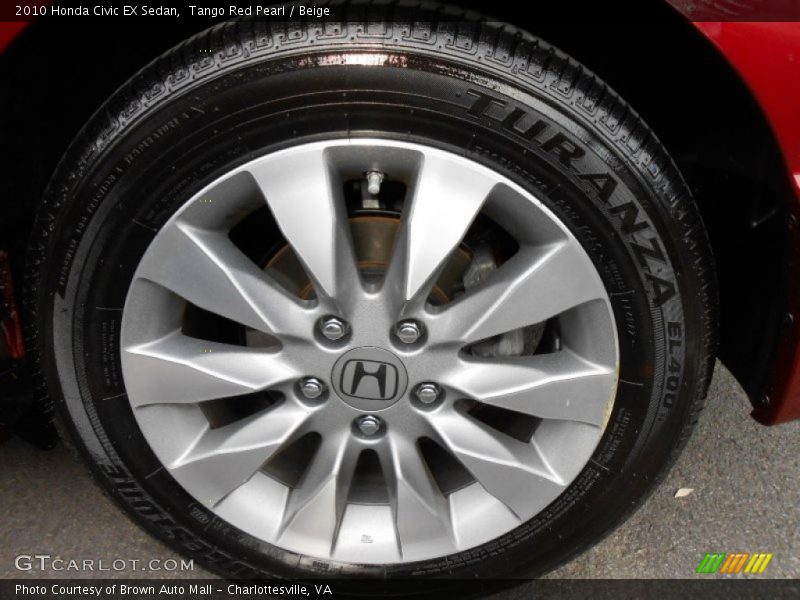 Tango Red Pearl / Beige 2010 Honda Civic EX Sedan