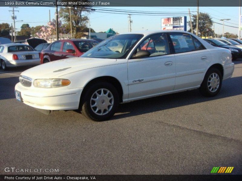 Bright White Diamond / Taupe 1999 Buick Century Custom