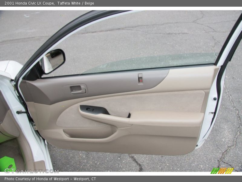 Taffeta White / Beige 2001 Honda Civic LX Coupe