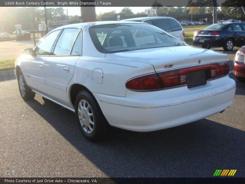 Bright White Diamond / Taupe 1999 Buick Century Custom