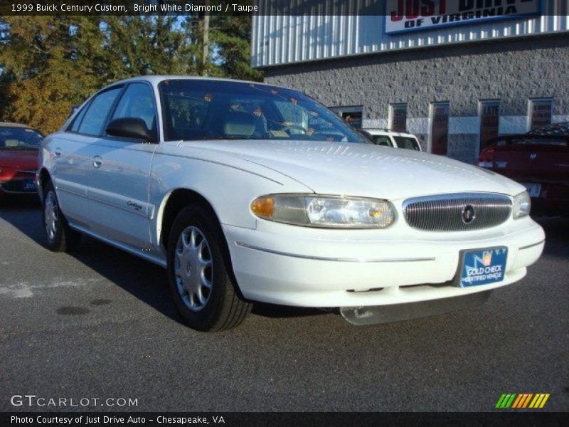 Bright White Diamond / Taupe 1999 Buick Century Custom