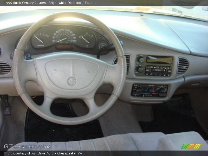 Bright White Diamond / Taupe 1999 Buick Century Custom