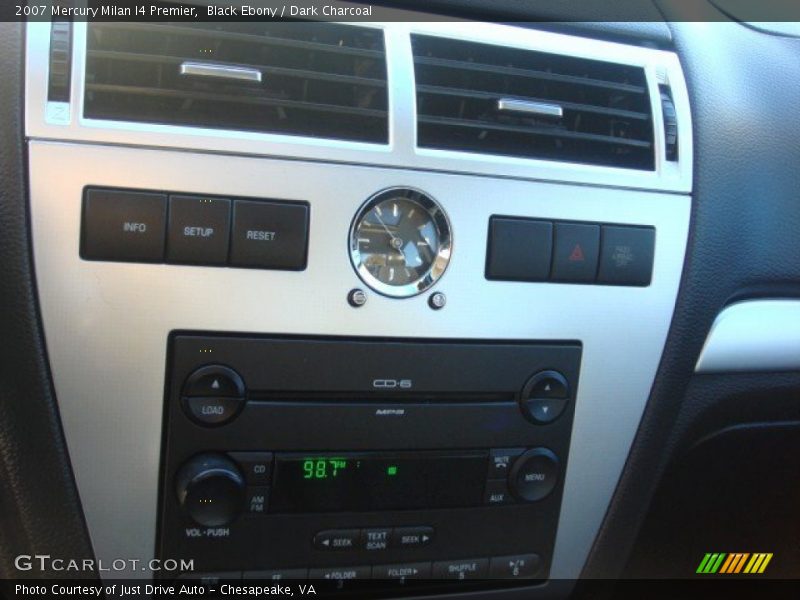 Black Ebony / Dark Charcoal 2007 Mercury Milan I4 Premier