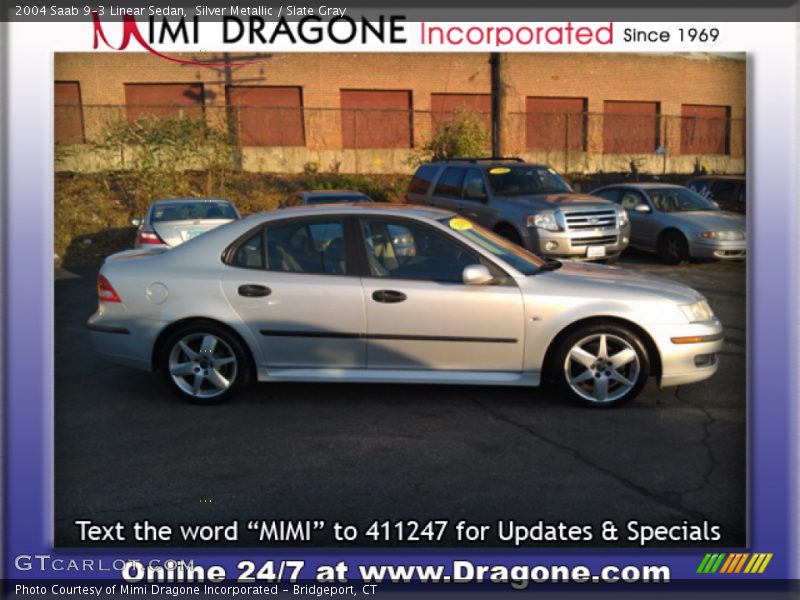 Silver Metallic / Slate Gray 2004 Saab 9-3 Linear Sedan