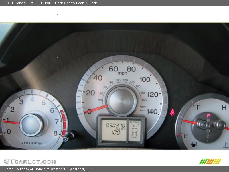 Dark Cherry Pearl / Black 2011 Honda Pilot EX-L 4WD