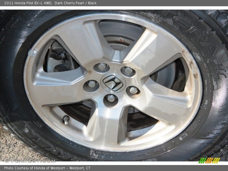 Dark Cherry Pearl / Black 2011 Honda Pilot EX-L 4WD