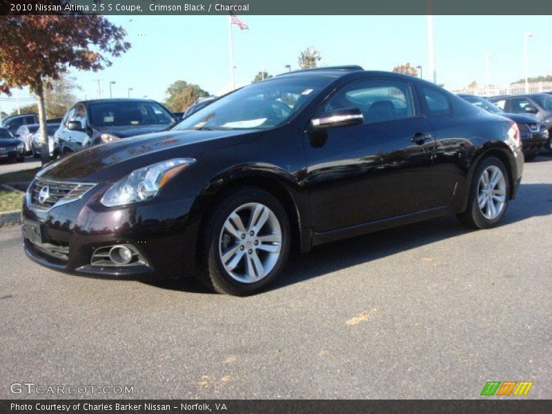 Crimson Black / Charcoal 2010 Nissan Altima 2.5 S Coupe