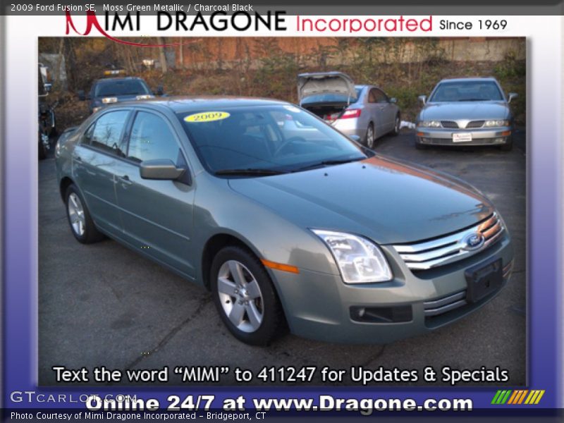 Moss Green Metallic / Charcoal Black 2009 Ford Fusion SE