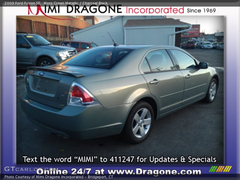 Moss Green Metallic / Charcoal Black 2009 Ford Fusion SE
