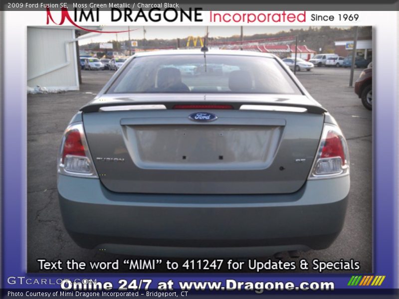 Moss Green Metallic / Charcoal Black 2009 Ford Fusion SE