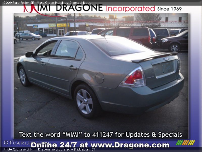 Moss Green Metallic / Charcoal Black 2009 Ford Fusion SE