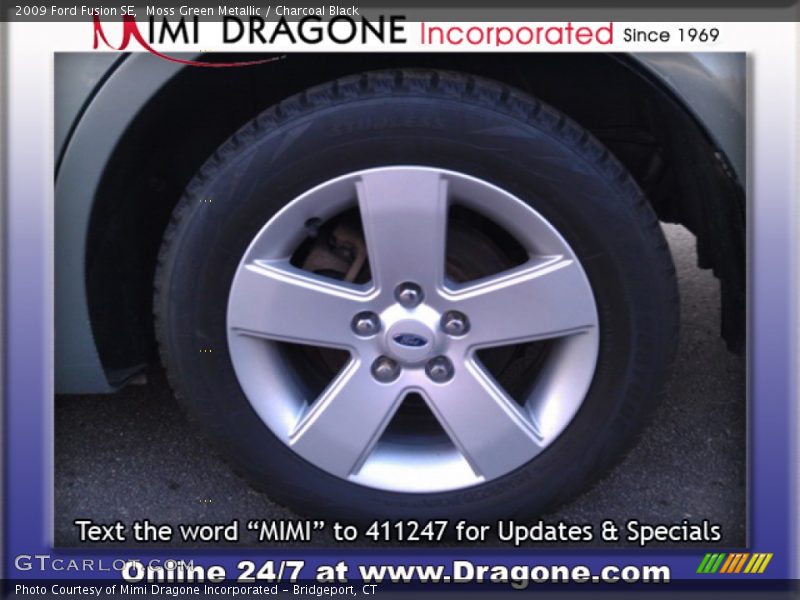 Moss Green Metallic / Charcoal Black 2009 Ford Fusion SE