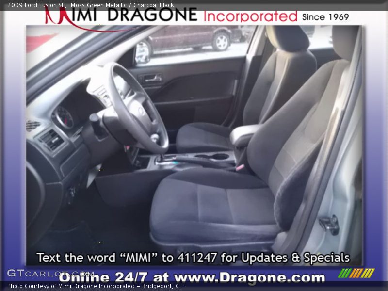 Moss Green Metallic / Charcoal Black 2009 Ford Fusion SE