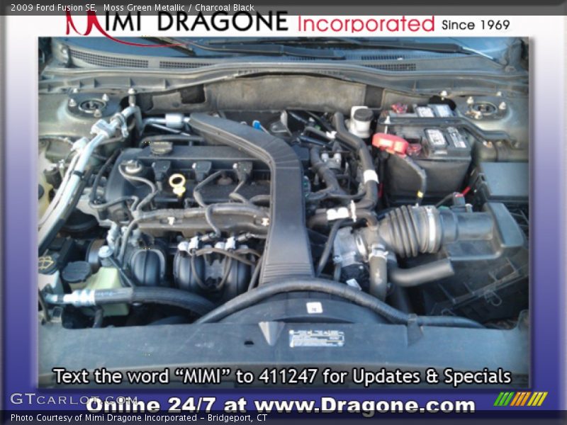Moss Green Metallic / Charcoal Black 2009 Ford Fusion SE