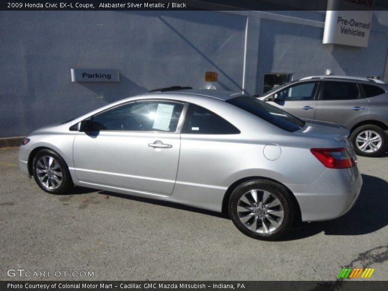 Alabaster Silver Metallic / Black 2009 Honda Civic EX-L Coupe