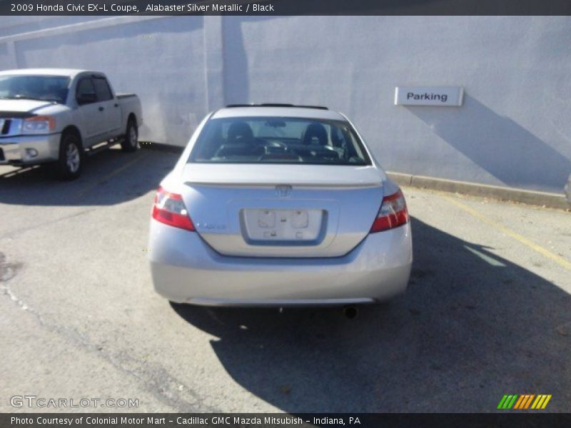 Alabaster Silver Metallic / Black 2009 Honda Civic EX-L Coupe